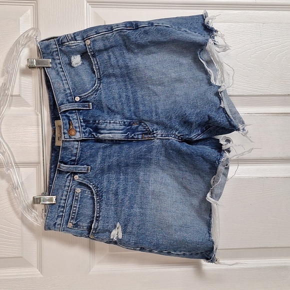 Madewell Mid Length Distressed Denim Shorts Women 29 - Picture 1 of 5
